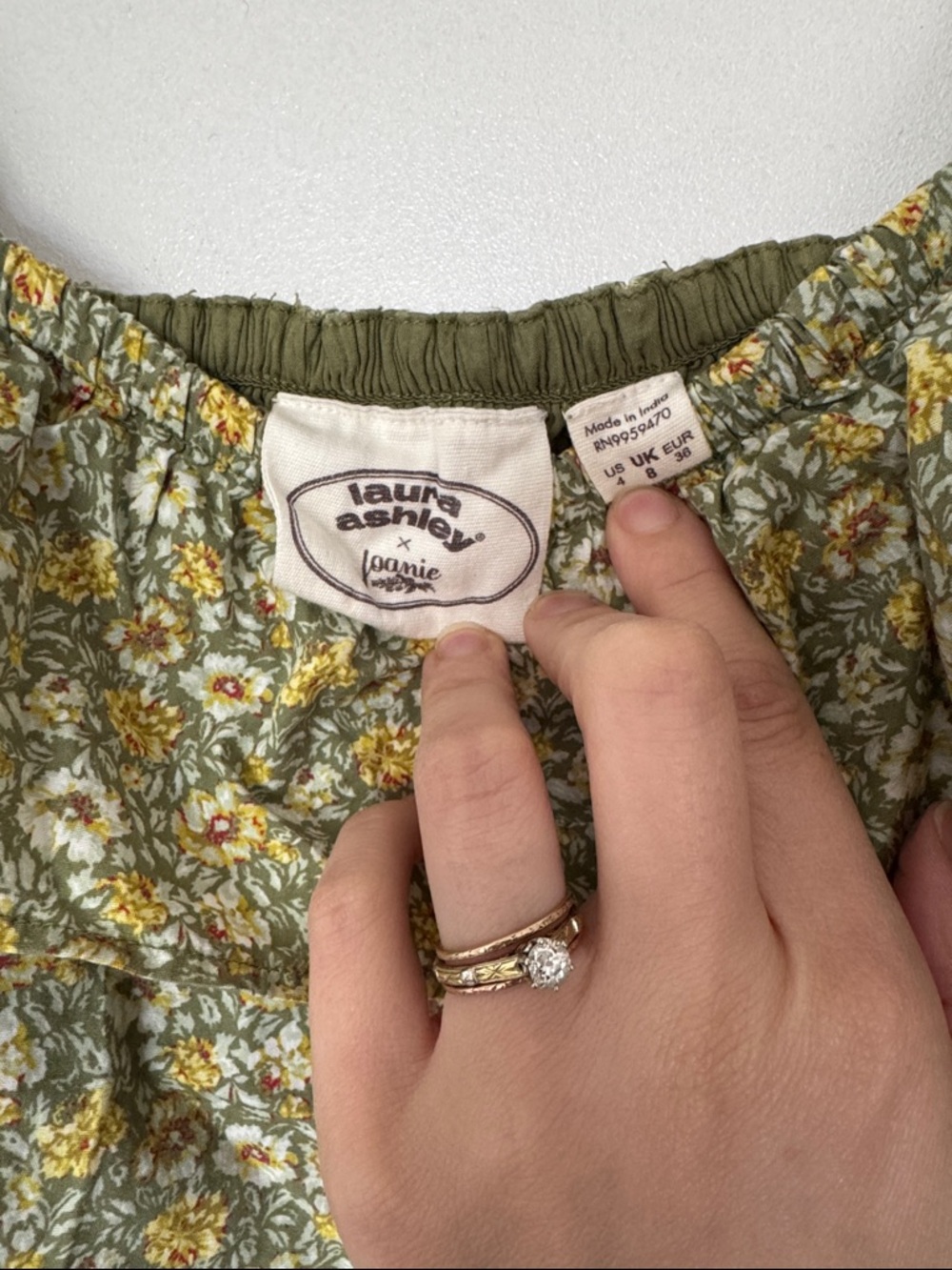Green Floral Ruffle Midi Dress - Picture 2 of 4